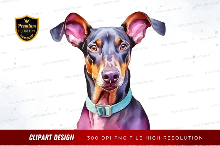 Portrait of a doberman pinscher