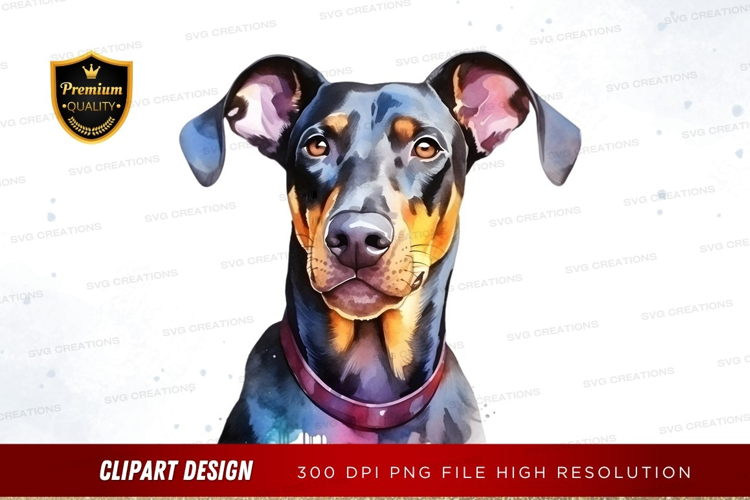 Portrait of a doberman pinscher