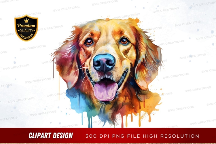 Golden Retriever Clipart Image 5