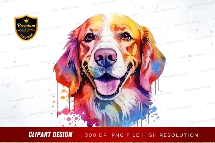 Colorful dog clipart png