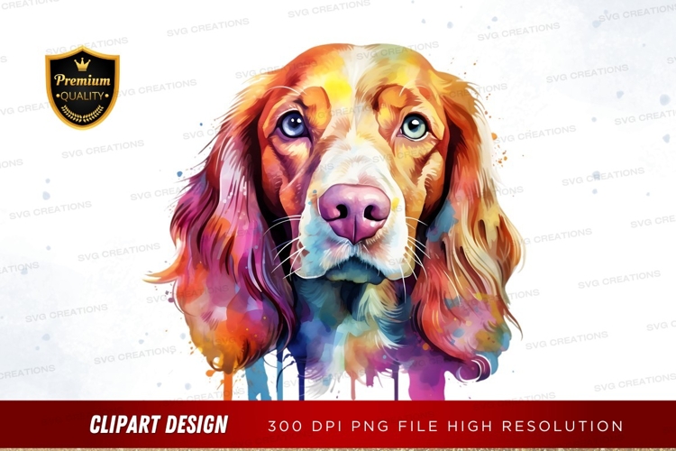 Colorful dog portrait