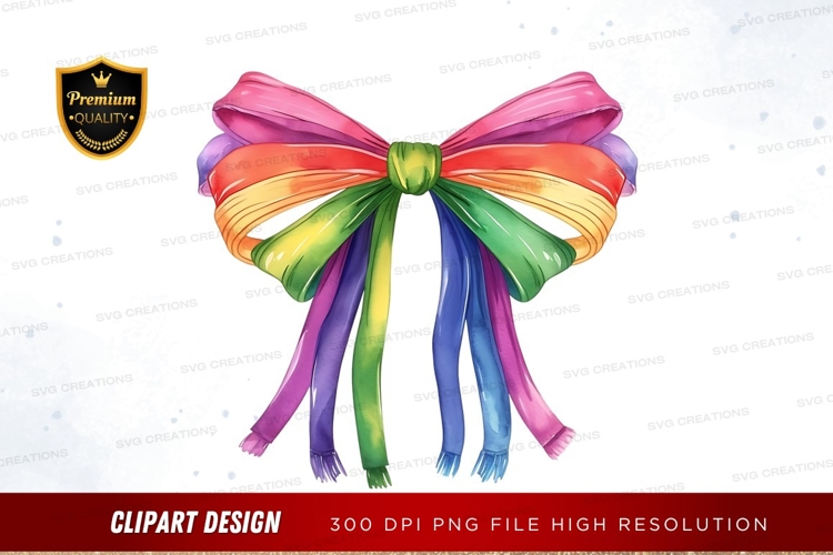 Colorful ribbon bow