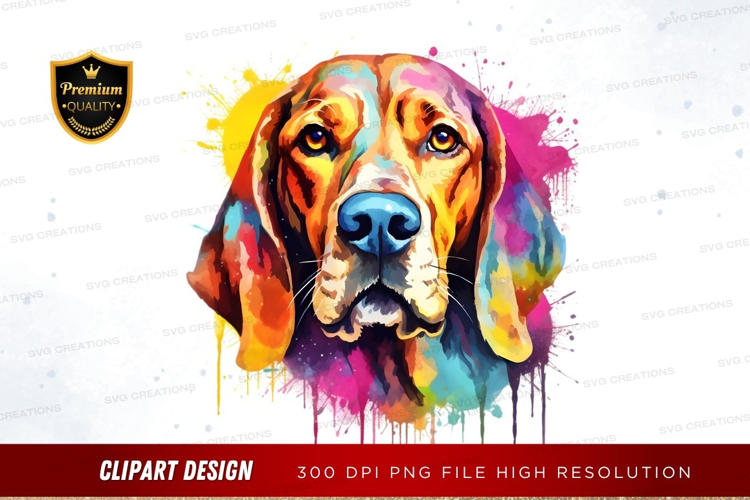 Colorful dog portrait