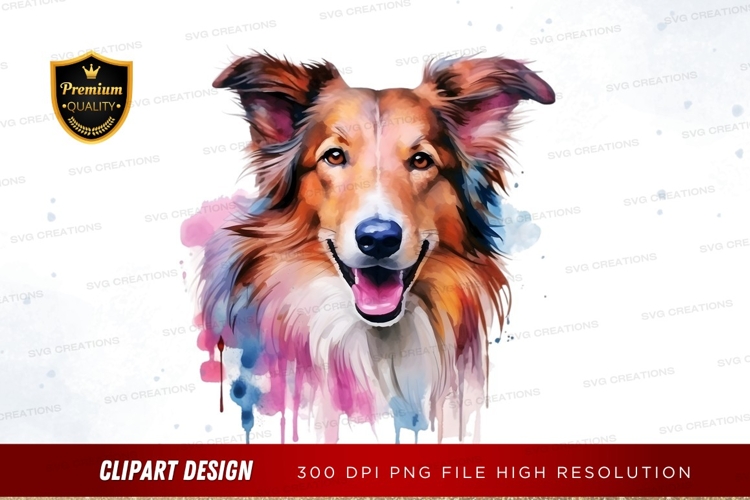 Happy shetland sheepdog clipart png