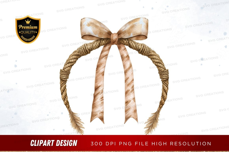 Decorative bow with twine