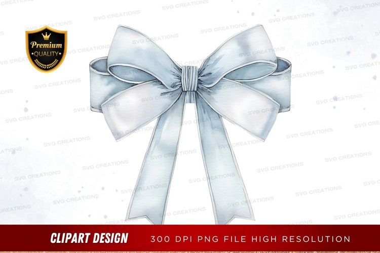 Elegant blue ribbon clip art