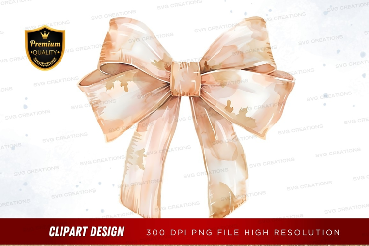 Elegant floral ribbon bow