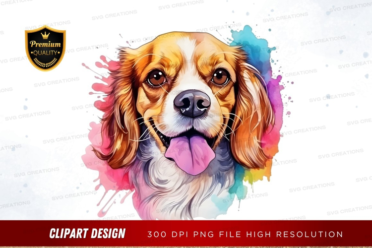 Playful dog with tongue out