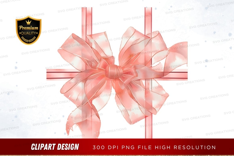 Elegant pink ribbon bow