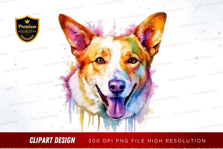 Vibrant dog portrait