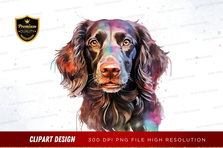 Colorful dog portrait