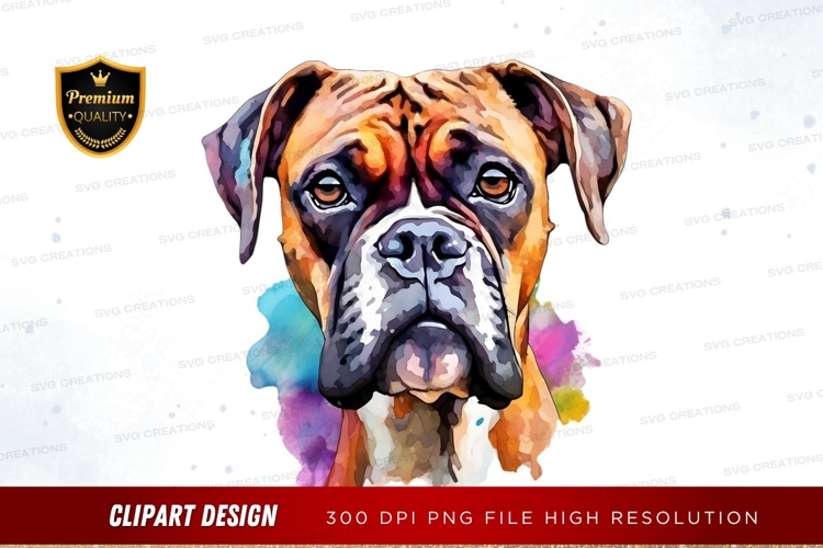 Boxer Dog Clipart Image 13