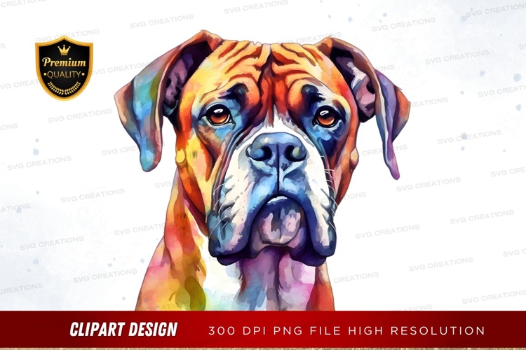 Boxer Dog Clipart Image 12