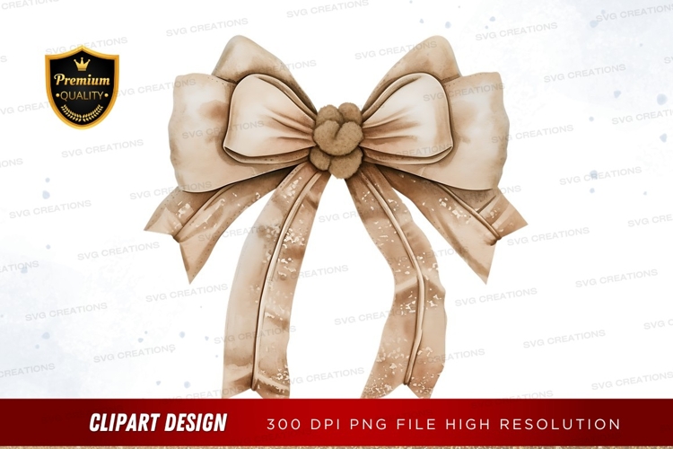 Elegant golden bow clipart png