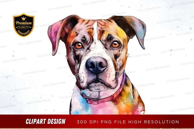 Colorful dog portrait