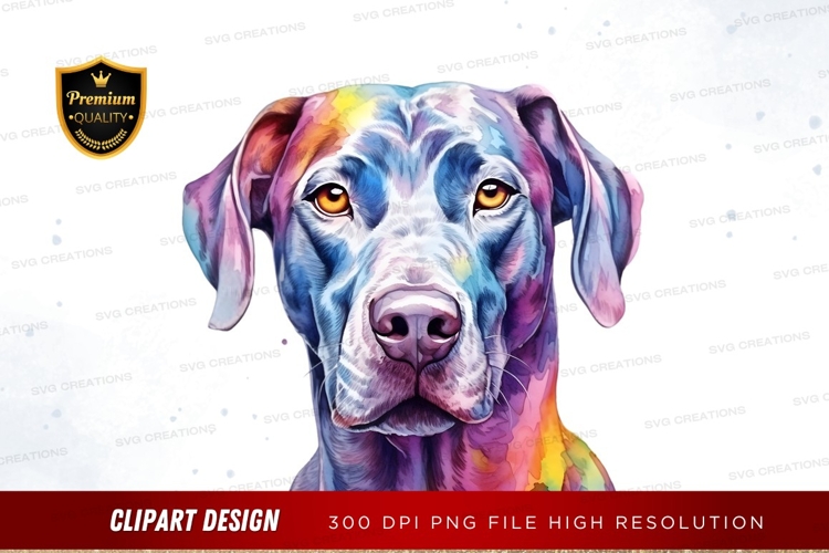 Colorful dog portrait