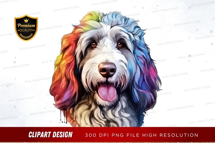 Rainbow dog clipart png