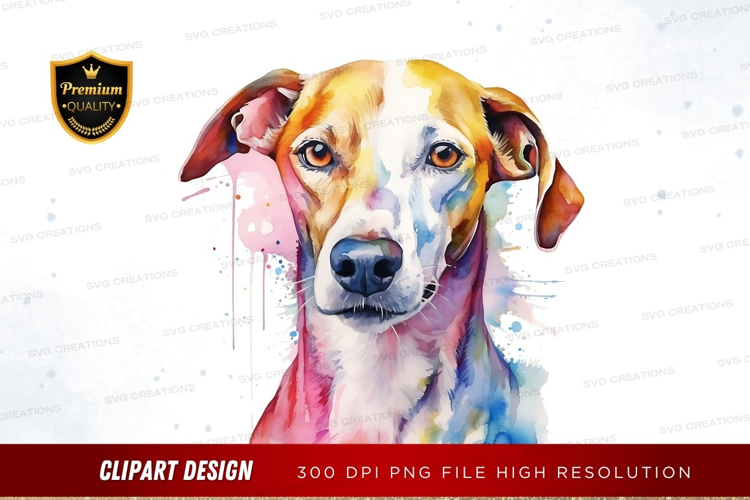 Colorful dog portrait