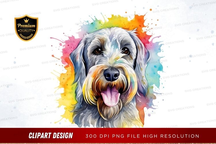 Happy dog with colorful splash example image 1
