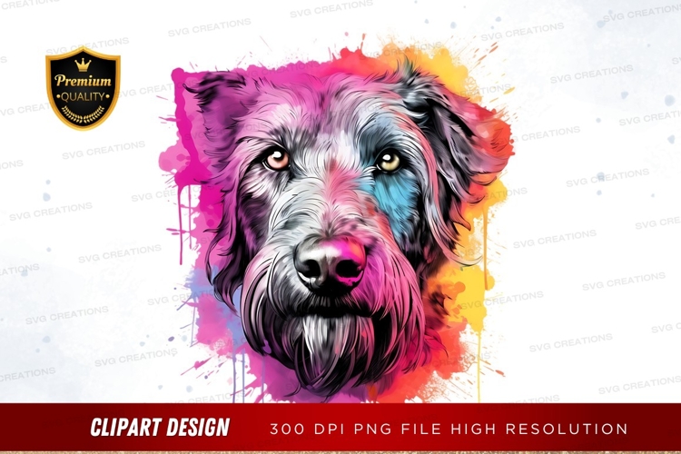 Colorful dog clipart png
