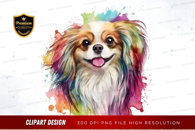 Happy dog with rainbow hair example image 1