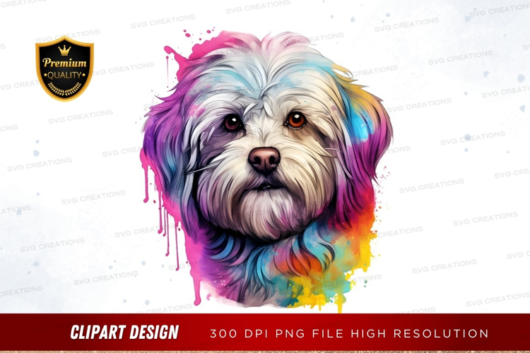 Colorful dog portrait