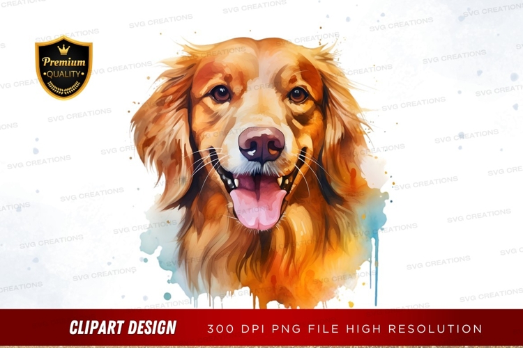 Golden Retriever Clipart Image 24
