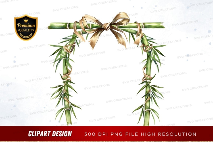 Bamboo garland with bow
