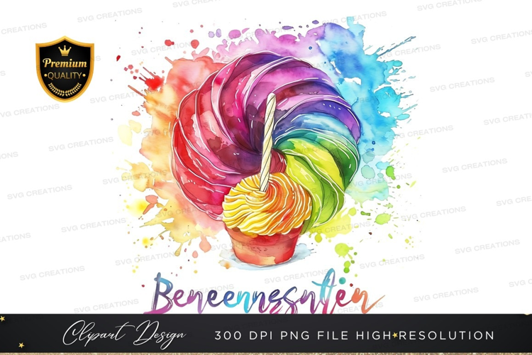 Rainbow swirl ice cream