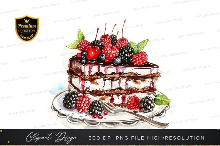 Delicious berry chocolate cake example image 1