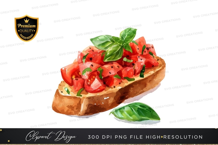 Bruschetta with tomatoes and basil