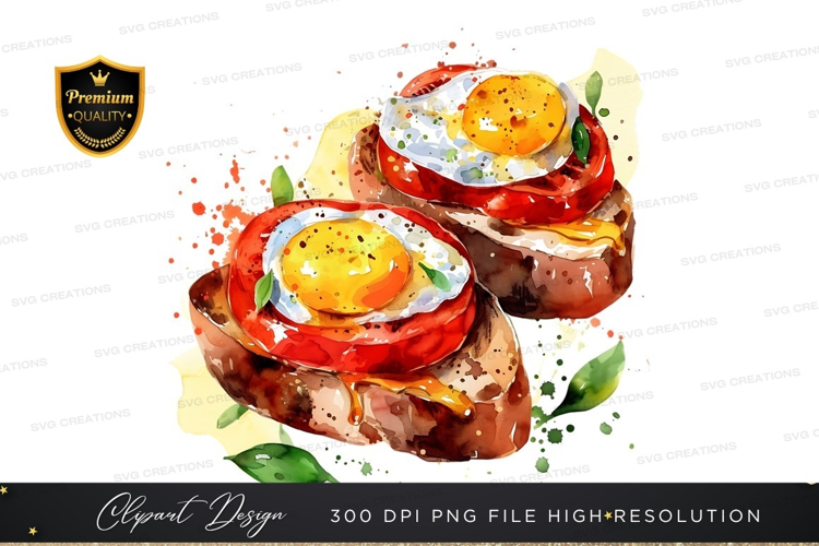 Gourmet toast with egg and tomato