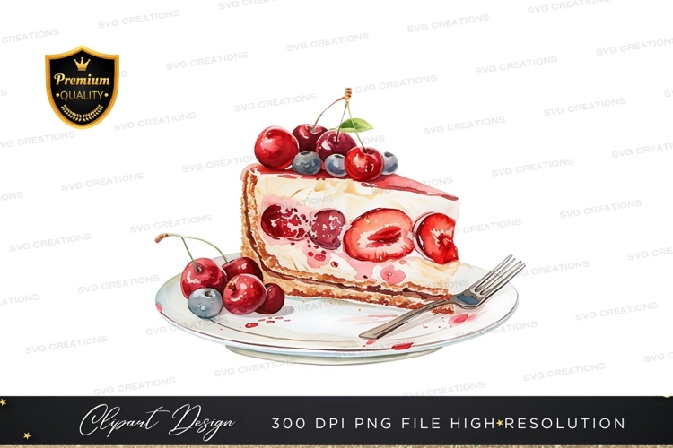 Delicious berry cheesecake slice