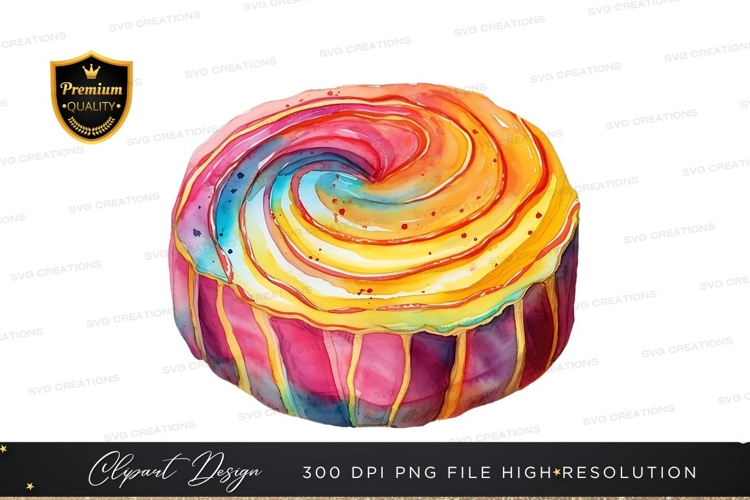 Rainbow swirl cake