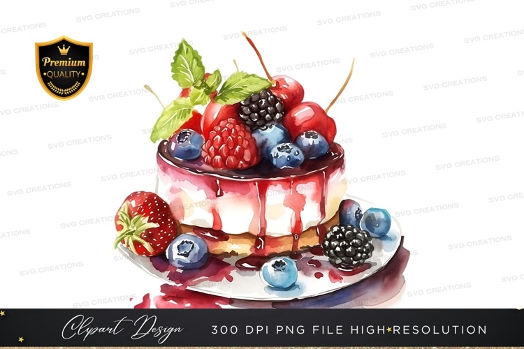 Delicious fruit topped cake
