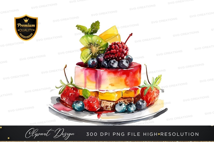 Delicious fruit topped cake