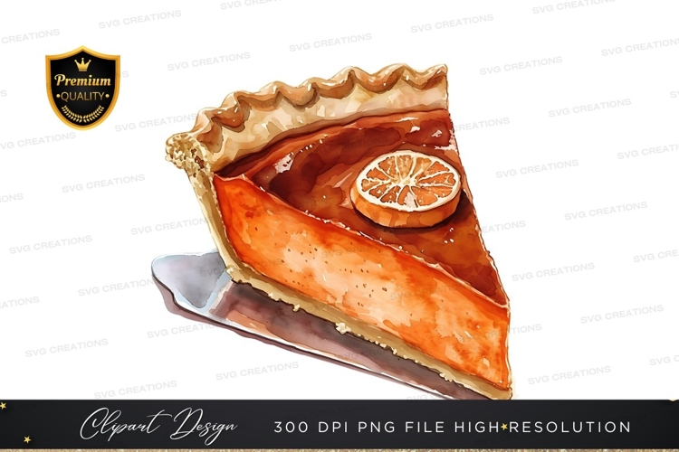 Delicious slice of orange pie