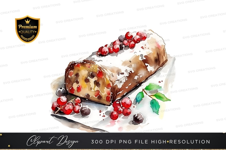 Delicious yule log cake