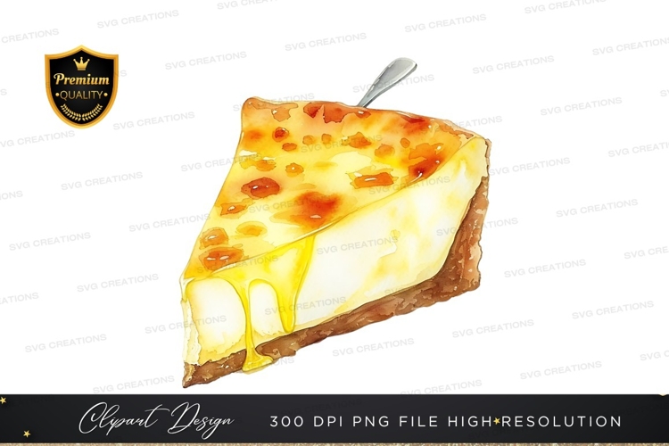 Delicious cheesecake slice with caramel topping