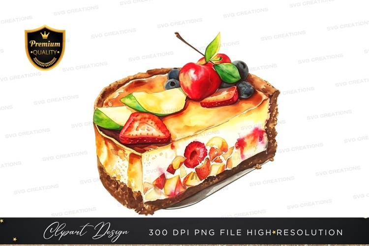 Delicious fruit topped cheesecake
