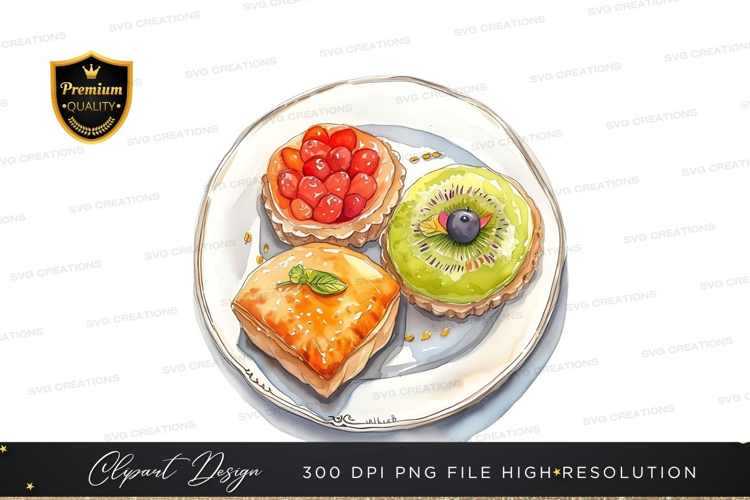 Delicious assorted tarts