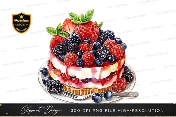 Delicious fruit topped cake