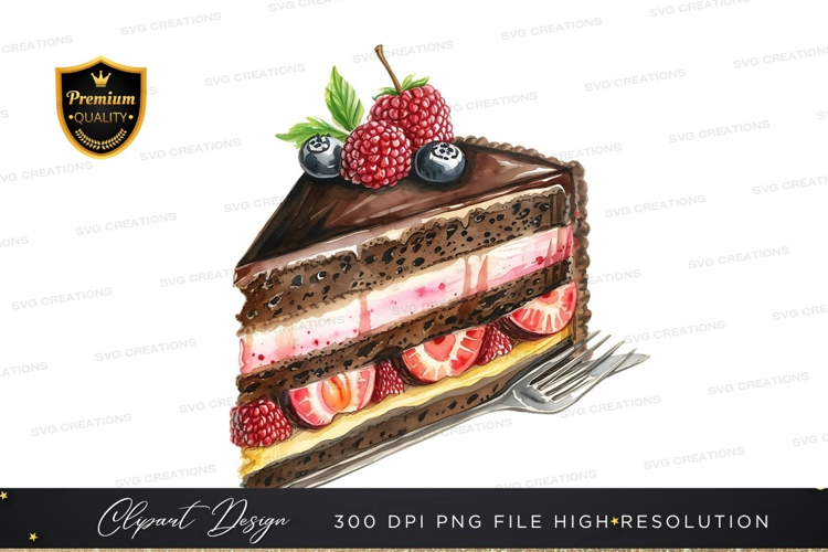 Delicious chocolate berry cake