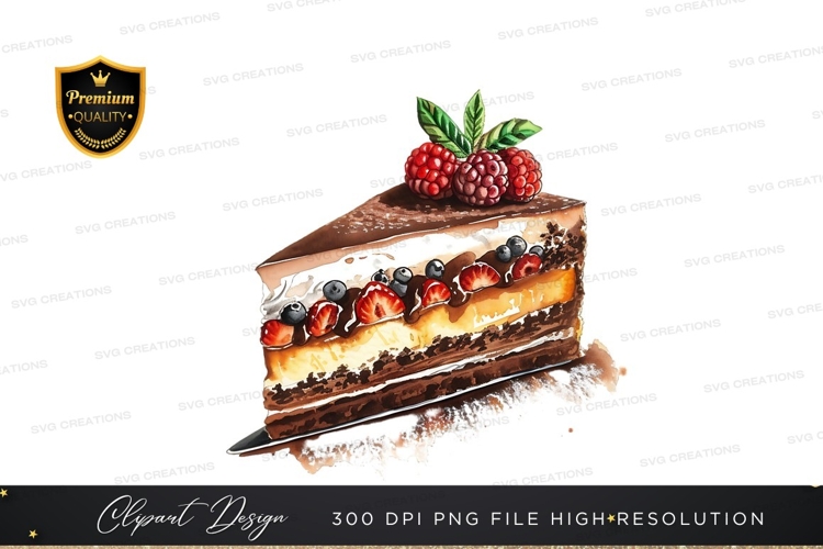 Delicious chocolate cake slice