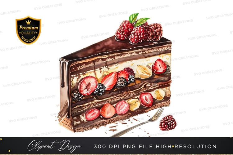 Delicious chocolate berry cake