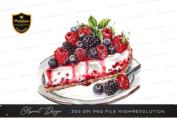 Berry topped cheesecake