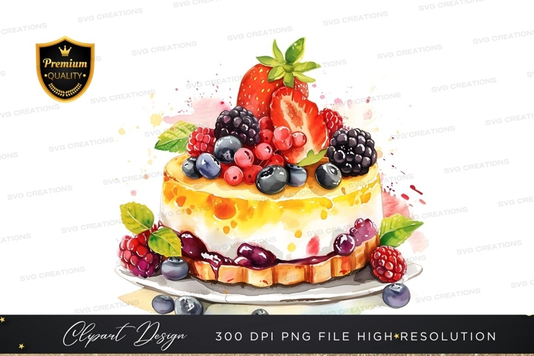 Delicious fruit topped cake