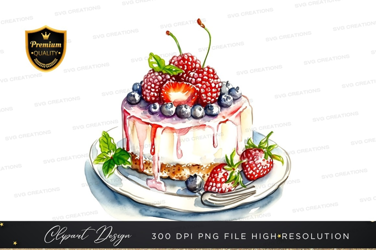 Delicious fruit topped cake
