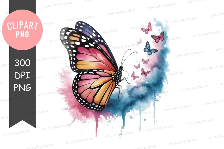 Colorful butterfly clipart png