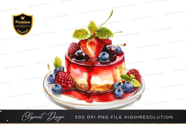 Delicious strawberry cheesecake with berries